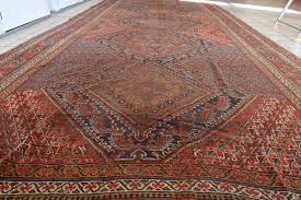 middle eastern khamseh rug 1880s for