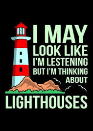 funny lighthouse gift poster by hexor
