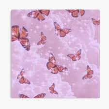 Please contact us if you want to publish an aesthetic butterfly. Pretty Pastel Purple Aesthetic Design Background With Butterflies Metal Print By Sameeksha1205 Redbubble