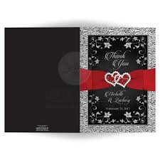 Stick to paint colors like blue, purple, black and gray. Photo Wedding Thank You Card Black Red Silver Floral Joined Hearts Faux Silver Foil
