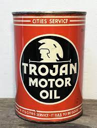 trojan motor oil 1 quart oil can