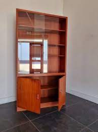 Teak Glass Front Bookcase By Børge