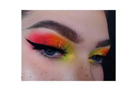 orange and green eye makeup looks for