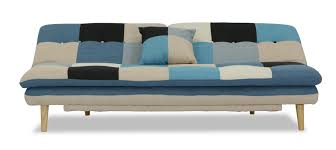 jeza patchwork sofa bed blue mix