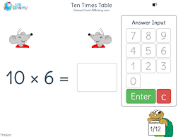 ten times table 10x times tables
