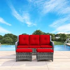 Wicker Outdoor Patio Sectional Sofa Set