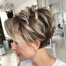 The hair is shaved a little around the back and sides, but then the hair gets longer towards the top. 20 Hair Color Ideas For Short Hair To Refresh Your Style