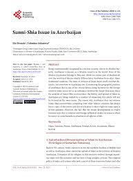Recent conflicts in the middle east have brought to light the divide between the two major denominations in islam, sunni and shia. Pdf Sunni Shia Issue In Azerbaijan
