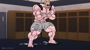 Cartoons: Giant Football Player Muscle Growth 