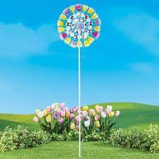 Tulip Metal Garden Wind Spinner Stake