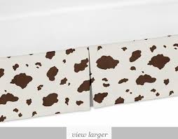 cow print crib bed skirt for western