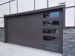 Mundo Flush Panel Steel Garage Door With Vertical Windows