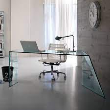 Tonelli Penrose Glass Office Desk