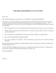 Business Credit Reference Request Letter Template Customer