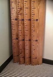 Handmade Wooden Ruler Height Chart Kids Childrens Measure