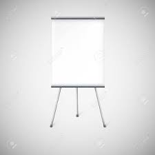 Blank Flip Chart Or Advertising Stand Easel Isolated On White