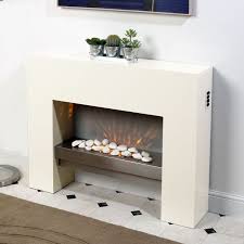 White Free Standing Electric Fire Mdf
