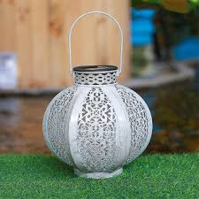 That makes for a safe, efficient combination that gives all of the romantic atmosphere that you want from a lantern, without the need for a candle or for wires to power the electric replacement. Hanging Solar Lights Outdoor Solar Lights Retro Hanging Solar Lantern With Handle 5 Lumens White Buy At A Low Prices On Joom E Commerce Platform