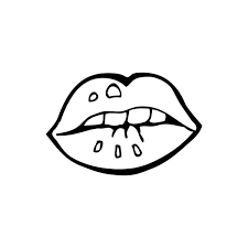 420 biting lip vector images