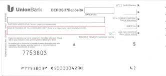 In the following video we will discuss the basics of a deposit ticket and the five parts that will need to be filled out. Union Bank Deposit Slip Free Printable Template Checkdeposit Io