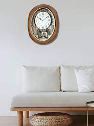 Unique Oval Shaped Wall Clock