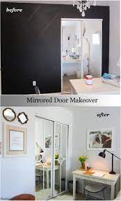 Mirrored Closet Door Makeover