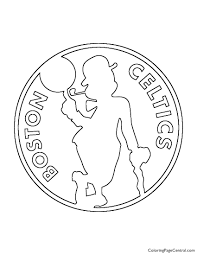 Boston celtics logo, white, svg. Nba Boston Celtics Logo 02 Coloring Page Coloring Page Central