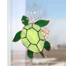 Stained Glass Suncatcher Sea Turtle