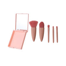 portable makeup brushes set with mirror