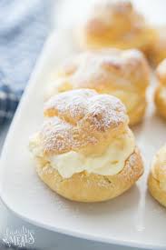 I didn't have heavy whipping cream, only regular whipping cream, but it still whipped up nicely and held its form. Easy Cream Puffs Family Fresh Meals