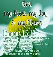Bible Verse ♥♥♥ ROMANS 15:13 I pray that God, the source of hope, will fill  you completely with joy and peace beca… | Holy spirit quotes, Spirit quotes,  Hope in god
