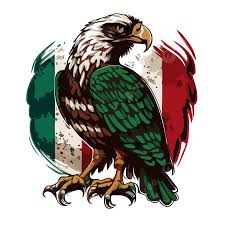 mexican flag eagle vector sticker