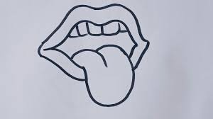 how to draw tongue how to draw lips