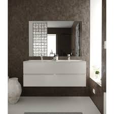 Woody è la serie di mobili da bagno in legno bianco invecchiato. Composizione 2 Mobili Bagno Moderno Lavabo Specchio Rubinetto Piletta