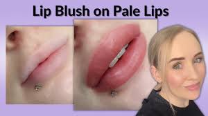 lip blush tattoo on white lips huge
