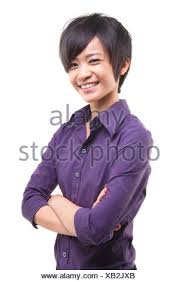 This textured short asian hairstyle is a cool way to style a natural, messy look. Short Hair Asian Educational Business Woman On White Background Stock Photo Alamy