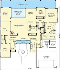 European House Plan With Wine Room