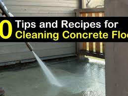 cleaning concrete floors