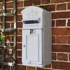 The King George Post Box Slim In White