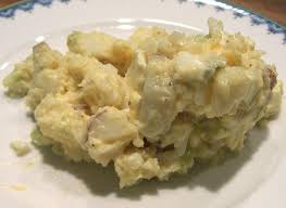Add a sprinkling of salt and lemon juice to the water as it boils so that the. Potato Salad Wikipedia