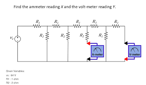 Obviously vab = 0 and voltmeter reads zero when. Solved Find The Ammeter Reading X And The Volt Meter Read Chegg Com