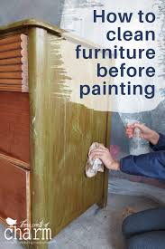 to clean wood furniture before painting
