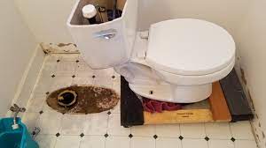 dirt under toilet upon removal