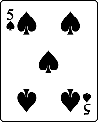 See item 5 for more information. File Playing Card Spade 5 Svg Wikimedia Commons