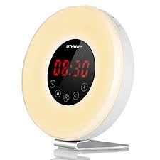 Wake Up Light Alarm Clock Othway Sunrise Sunset Simulation Clock Colorful Light Natural Sounds Fm Radio Snooze Function Touch Control Easy Setting Modern Design Kitchen Dining B075gkvq2h