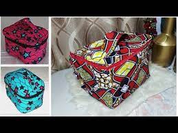 sew african print lined toiletry bag