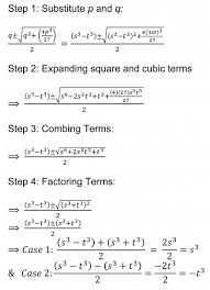 deriving the cubic formula detailed