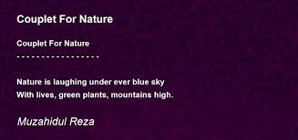 couplet for nature poem by muzahidul reza