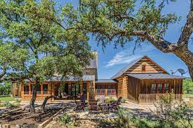 texas log and stone hybrid homestead