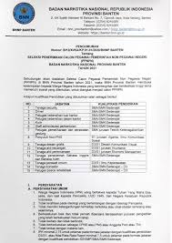 Hal itu lantaran sejumlah instansi akan kembali membuka formasi untuk lulusan sma di cpns 2019. Lowongan Kerja Badan Narkotika Nasional Provinsi Banten